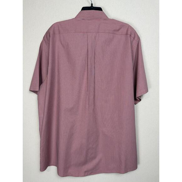 Eddie Bauer Relaxed Fit Wrinkle Resistant Short Sleeve Shirt Red Men XL Tall - Picture 5 of 9